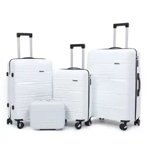 Grosir bahan baru Fashion 20 "24" 28 "inci 4 buah set pp tahan air kustom set koper bagasi perjalanan untuk dijual