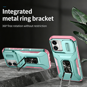 Funda de TPU y PC con Anillo Soporte para <span class=keywords><strong>iPhone</strong></span> 17 Plus, 16E, 16 Pro <span class=keywords><strong>Max</strong></span>, 15 Plus, 13, 12 Mini, 11, X, <span class=keywords><strong>XS</strong></span>, XR, con Soporte para Coche y Cubierta Trasera para Teléfono - Product Image 2