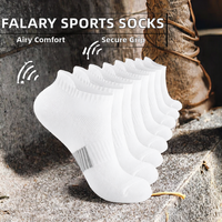 Chaussettes basses unisexes pour hommes et femmes, respirantes, antidérapantes, en coton tricoté, ODM, 8 paires, chaussettes de sport blanches pour la course à pied