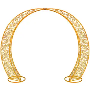 Vintage Design Ouro branco Cor Ferro Arco Festa Casamento Backdrop Stage Backdrop Índia Wedding Decoration