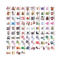 Breloques de stylo en PVC à thèmes variés, motifs de dessins animés, animaux et aliments de Noël, décorations DIY pour stylos, pour enfants, cadeaux de fête scolaire