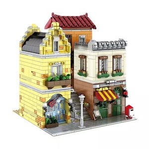 Mork 16008 Set di Costruzioni Caffetteria per Bambini, Giocattolo Educativo Street View <span class=keywords><strong>Lepini</strong></span> con LED Luminosi, Mattoncini Fai-da-Te, Regalo - Product Image 1