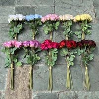 Großhandel Blumen arrangement Hot Pink Single Rose Flower Artificial