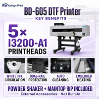 Imprimante DTF BD-605 à 5 têtes, 680 mm, 40 m²/h, I3200 CMYKW, production 24/7 pour l'impression textile en gros sur t-shirts