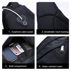 Tùy Chỉnh Màu Đen Chống Nước Nylon Duy Nhất Dây Đeo Vai Du Lịch Chéo Cơ Thể Trở Lại Gói Túi Sling Sack Ba Lô Cho Nam Giới Phụ Nữ - Product Image 5