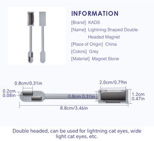 Outil magnétique à double tête pour ongles effet œil de chat, puissant, pour créer des lignes 3D et des bandes sur le vernis gel pour manucure - Product Image 5