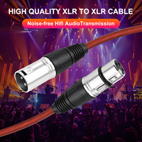 Câble de microphone XLR 6 pieds, lot de 2, mâle-femelle, 3 broches, gaine en PVC, cordons de raccordement DMX pour microphone