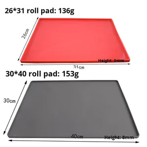 Tapis à rouler en silicone Planche à pâtisserie étanche et tapis à gâteau à la farine Tapis de four pour boule de riz pour moule à rouleaux suisses et tampons - Product Image 2