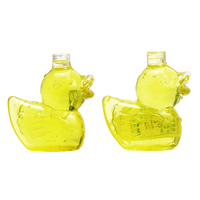 Bouteille en plastique transparente de 30ml Petit canard mignon Distributeur de voyage en plastique extrudé Distributeur de lotion cosmétique et de crème pour le visage