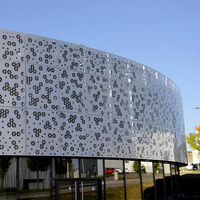 Panneaux de découpe laser en aluminium, revêtement de façade extérieur très populaire pour les bâtiments scolaires