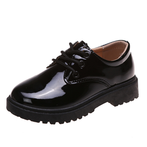 รองเท้าหนังเด็กผู้ชายสไตล์อังกฤษ สำหรับใส่ไปโรงเรียน งานแสดง งานแต่งงาน งานปาร์ตี้ สีดำ รองเท้าลำลองเด็ก รองเท้าโมคาซิน - Product Image 6