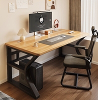 Bureau d'ordinateur en mélamine à structure solide au design moderne, étagère modulaire personnalisable, mobilier d'usine pour la maison, le bureau et l'apprentissage