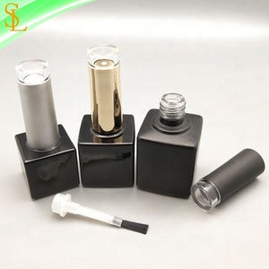 Rỗng <span class=keywords><strong>7Ml</strong></span> 10Ml 15Ml Chai Sơn Móng Tay Gel Uv Màu Đen Hình Vuông Lạ Mắt Với Nắp Trên Trong Suốt Lạ Mắt Và Cọ Phẳng Gel - Product Image 6