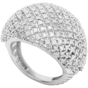 Anillo de Diamantes Jewelspaark, 1.69 Cttw, Corte Redondo, Blanco Natural, Plata de Ley 925, Joyería de Compromiso para Mujer - Product Image 1