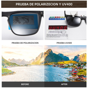 新入荷 卸売 高品質 偏光サングラス ブラックバンブーフレーム ブラッシュド加工テンプル UV400 光学レンズ 木製サングラス - Product Image 5