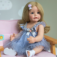 Nouvelle poupée reborn en silicone de 55 cm, corps entier, fille, princesse, détaillée à la main, jouets pour filles, poupées reborn en silicone pour filles