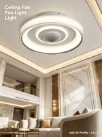 Ventilateur de plafond moderne doré avec télécommande, ventilateur de plafond LED sans pales à profil bas et intensité variable pour chambre et salon