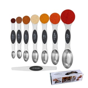 Juego de Cucharas Medidoras Magnéticas de Acero Inoxidable con Imanes Potentes, Utensilios de Cocina de Metal Resistentes para Hornear y Cocinar, Juego de 8 - Product Image 2
