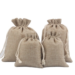 Bolsas de Lino Natural Ecológicas para Regalos de Pequeños Comerciantes, Servicio de Impresión de Logotipo Personalizado, Venta al Por Mayor - Product Image 1