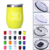 Gobelet à café isotherme en acier inoxydable de 12 oz avec logo personnalisé Pupor, portable et économique, avec couvercle et paille, idéal pour les achats en gros