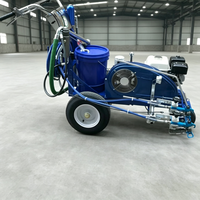 Machine de marquage routier à peinture froide manuelle, largeur 20 cm, pour la délimitation des zones de sécurité en usine