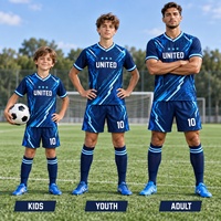 Commande en gros d'uniformes d'académie de football pour jeunes, ensemble de maillots de football personnalisés par sublimation pour le camp sportif d'été