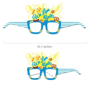 MJ049 Oktoberfest Party Eyeglasses Funny Photo Props Glasses For Oktoberfest German Beer October Festival Party Favors Supplies