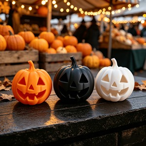 Decorazione di Halloween a forma di zucca stampata in 3D, piccolo ornamento da tavolo per feste di Halloween, decorazione per la casa e l'ufficio - Product Image 1
