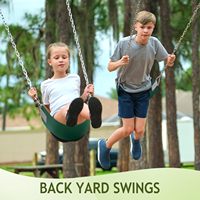 Ensemble de balançoire de terrain de jeu extérieur robuste avec siège de remplacement pour l'école de maternelle de parc de trampoline de jardin d'arrière-cour