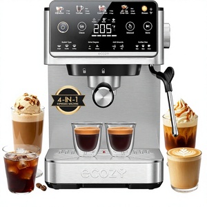 Machine à expresso et cafetière combinée 4 en 1 ecozy avec mousseur à lait - Product Image 1
