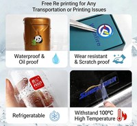Autocollants 3D personnalisés pour équipements de machinerie, logo en cristal, transfert UV, imperméables, résistants à l'huile, en PET, étiquettes d'emballage anti-rayures