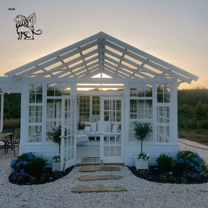 Serre <span class=keywords><strong>en</strong></span> verre de style victorien personnalisée BLVE avec cadre blanc pour terrasse arrière-cour, cour et véranda <span class=keywords><strong>en</strong></span> <span class=keywords><strong>fer</strong></span> forgé - Product Image 6