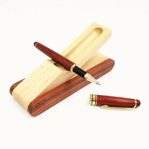 Luxury Rosewood Pen <b>Gift</b> <b>Set</b> with Folding Wooden Case - Custom Engraved Promotional Executive Pens - Product Image 4