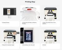 Op voorraad Gratis verzending CE Procolored T8 Panda DTG-printer 8,2 inch A4 L800