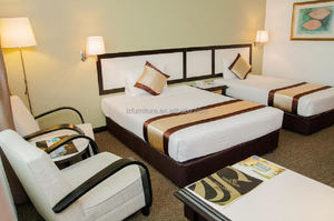 OEM Factory <b>Cheap</b> Price Custom Size Modern Hotel Bed Set Solid Wood Fabric Upholstered Bed <b>Frame</b> Bedroom Furniture Manufacturer - Product Image 4