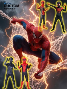 <strong>Men's</strong> <strong>Spider</strong>-<strong>man</strong> Jumpsuit TV&amp;Movie Cosplay Costume Jumpsuit Suit Stage&amp;<strong>Dance</strong> Performance Halloween Wear Manufacturer IM173-W4 - Product Image 1