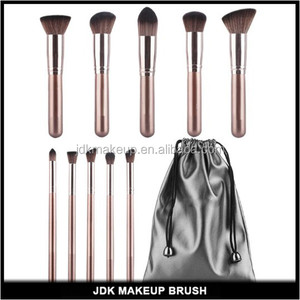 <span class=keywords><strong>Amazon</strong></span> vente chaude 9 pcs café couleur cosmétique kabuki visage yeux brosse ensemble avec sac à cordon - Product Image 3