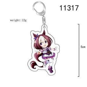 Mignon Anime Umamusume <span class=keywords><strong>Pretty</strong></span> <span class=keywords><strong>Derby</strong></span> Porte-clés Semaine Spéciale Silence Suzuka Tokai Teio Cosplay Jeu Chiffres Pendentif Porte-clés En Métal - Product Image 2