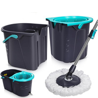 Mopa de Limpieza con Manos Libres y Cubos Separados, Venta Directa de Fábrica, Mopa Plegable y Desmontable, Juego de Mopa con Cubo