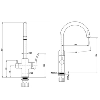 Robinet de cuisine de haute qualité au design classique et contemporain, avec eau chaude instantanée et eau froide en laiton