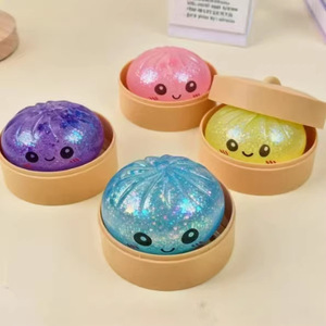 Squishies de Dumplings Brillantes, Caja Sorpresa Grande de Arcoíris, Juguetes Antiestrés para Niños con TDAH - Product Image 1