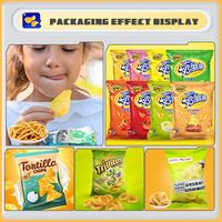 Machine d'emballage automatique verticale pour aliments soufflés à l'azote, snacks, popcorn, chips de pommes de terre, remplissage, emballage en sachet, film plastique