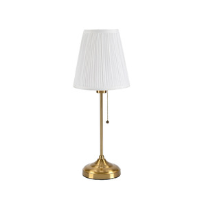 Chambre à coucher dorée moderne à côté de la chaîne de lecture Abat-jour en tissu Rétro Lampadaires de table Luminaires - Product Image 3