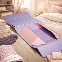Boîte de rangement textile extra-large, portable, pliable et auto-érectible pour literie, couettes, oreillers et draps