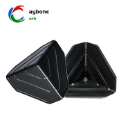 Protection d'angle en plastique noir à trois côtés pour carton logistique, garde-bord et garde-angle 60*60*60mm, épaisseur 1mm, nervure 1.3mm