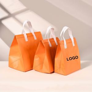 Sacs isothermes jetables personnalisés, imperméables, non tissés, pliables, écologiques, pour la livraison de plats chauds ou froids - Product Image 1