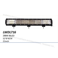 Barres lumineuses de rampe de visière de voiture à double rangée de 22 pouces, barres lumineuses tout-terrain pour camion, 120w