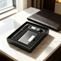 Ensemble cadeau d'entreprise personnalisé de luxe de la marque Starlink, kit souvenir d'entreprise avec stylo, porte-clés, étui à cartes, logo personnalisé