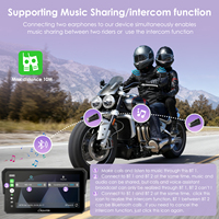 Carpuride W602BS - Navegador GPS Inalámbrico para Moto con Carplay y Android Auto, Pantalla de 6.25 Pulgadas, Resistente al Agua, con TPMS y Soporte de Liberación Rápida para Todoterreno