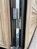 VOBO-Porte en bois massif et verre avec cadre en aluminium en option-Élégance culturelle haut de gamme pour les maisons modernes, le salon et l'extérieur